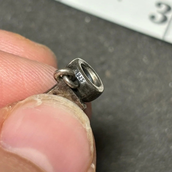 Authentic PANDORA Retired Sterling Silver Charm GRADUATION CAP Dangle Pendant - Picture 4 of 6